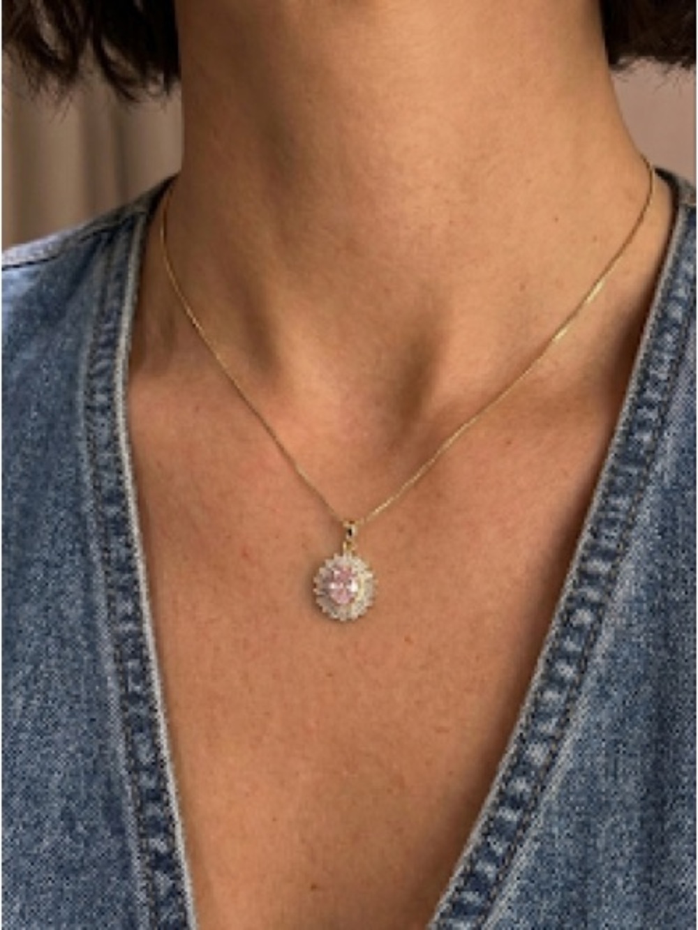 DAINTY Flower Necklace | Gold Plated | Statement Necklace |  Delicate Necklace